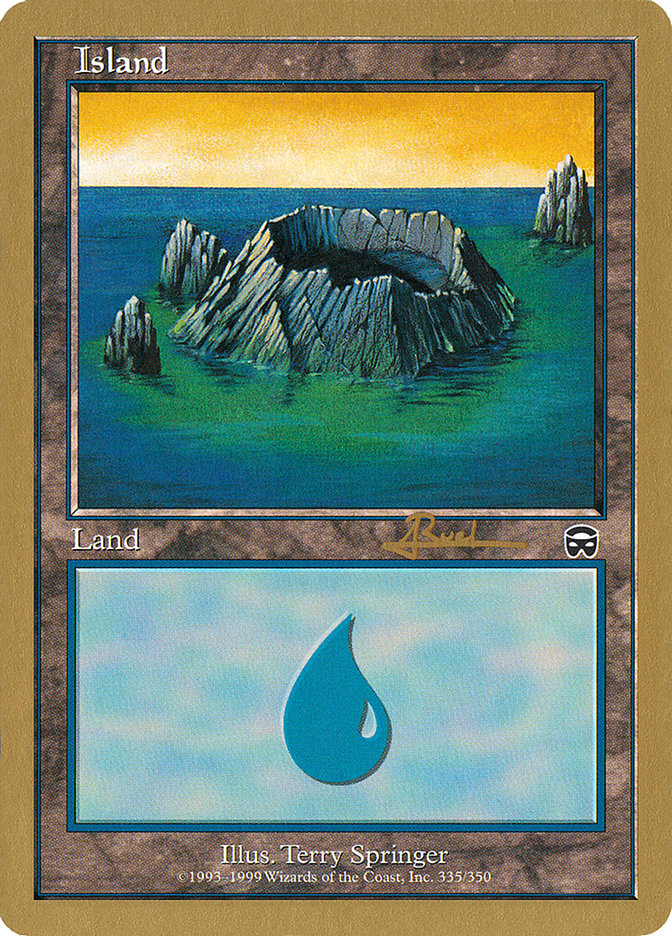 Island (335) (Antoine Ruel) [World Championship Decks 2001] | The Time Vault CA