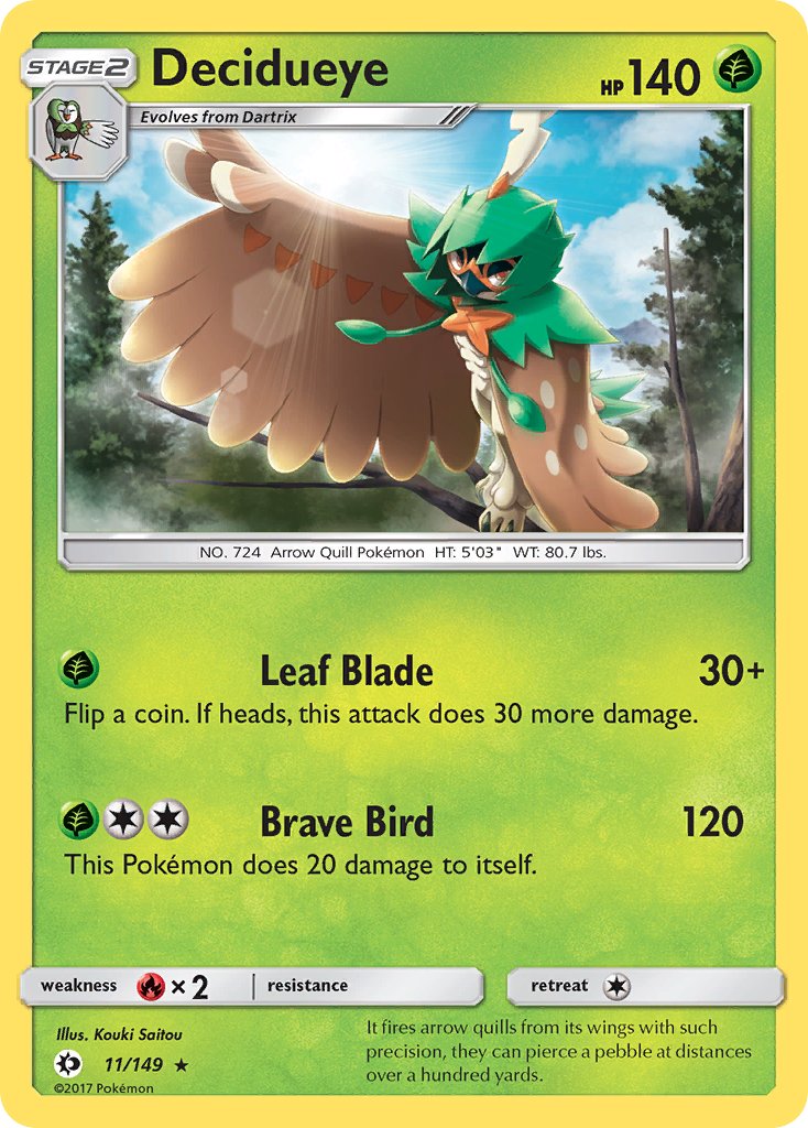 Decidueye (11/149) (Theme Deck Exclusive) [Sun & Moon: Base Set] | The Time Vault CA