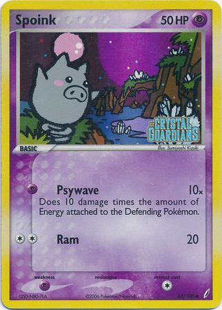 Spoink (62/100) (Stamped) [EX: Crystal Guardians] | The Time Vault CA