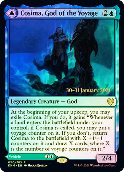 Cosima, God of the Voyage // The Omenkeel  [Kaldheim Prerelease Promos] | The Time Vault CA