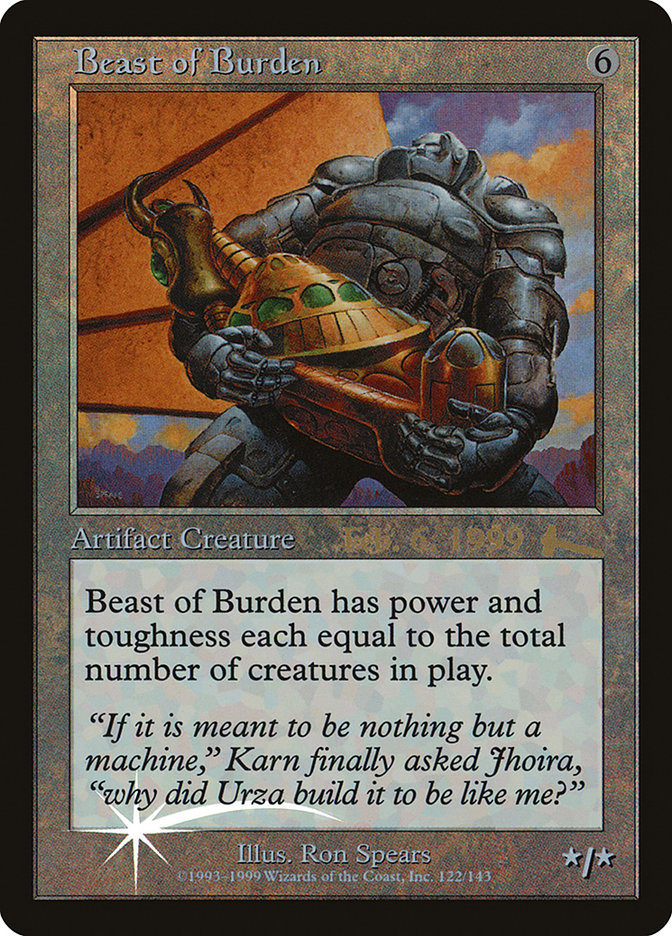 Beast of Burden [Urza's Legacy Promos] | The Time Vault CA