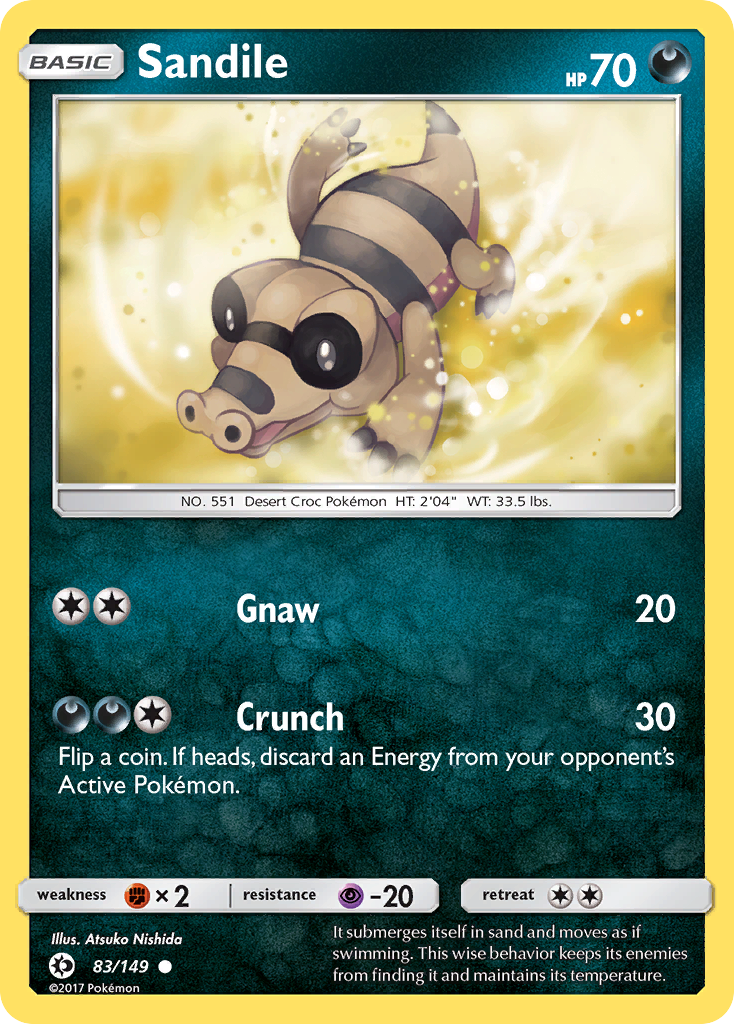 Sandile (83/149) [Sun & Moon: Base Set] | The Time Vault CA