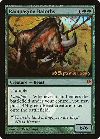 Rampaging Baloths [Zendikar Promos] | The Time Vault CA