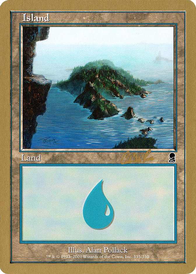 Island (cr335) (Carlos Romao) [World Championship Decks 2002] | The Time Vault CA