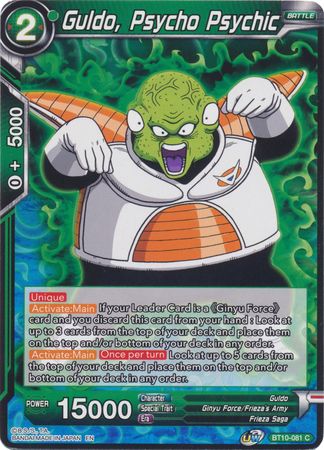 Guldo, Psycho Psychic (BT10-081) [Rise of the Unison Warrior 2nd Edition] | The Time Vault CA
