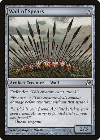 Wall of Spears [Duels of the Planeswalkers] | The Time Vault CA