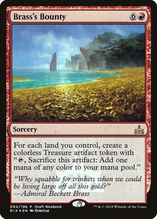 Brass's Bounty [Rivals of Ixalan Promos] | The Time Vault CA