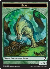 Beast (013) // Plant Double-sided Token [Commander 2018 Tokens] | The Time Vault CA