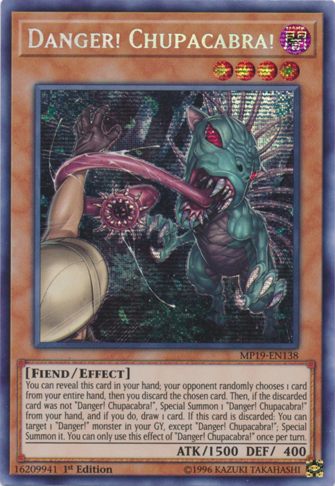 Danger! Chupacabra! [MP19-EN138] Prismatic Secret Rare | The Time Vault CA