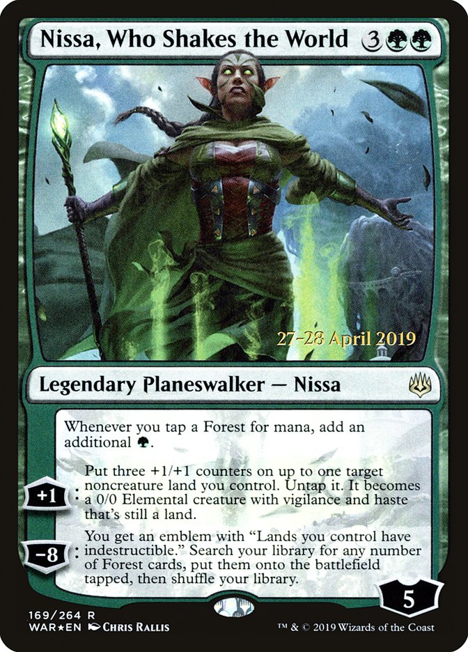 Nissa, Who Shakes the World  [War of the Spark Prerelease Promos] | The Time Vault CA