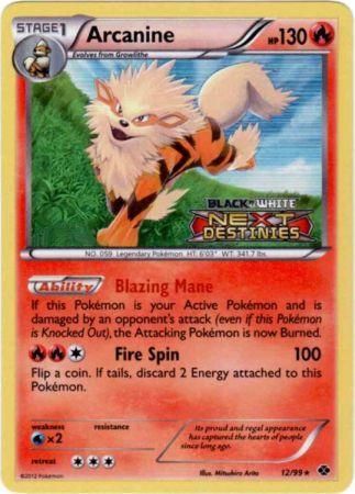 Arcanine (12/99) (Prerelease Promo) [Black & White: Black Star Promos] | The Time Vault CA