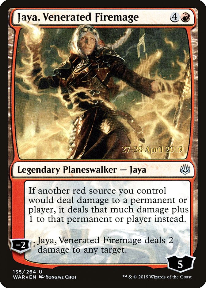 Jaya, Venerated Firemage  [War of the Spark Prerelease Promos] | The Time Vault CA