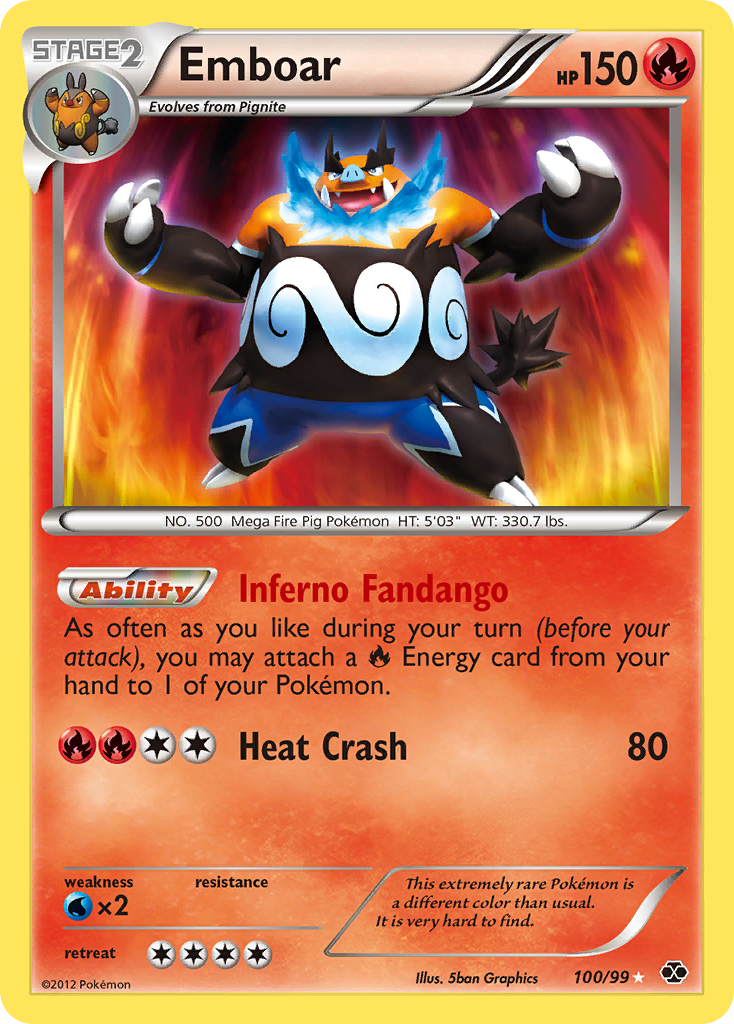 Emboar (100/99) [Black & White: Next Destinies] | The Time Vault CA