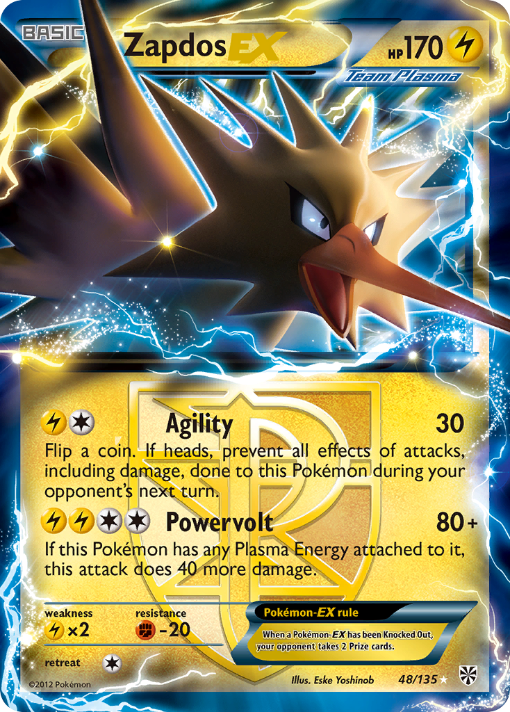 Zapdos EX (48/135) [Black & White: Plasma Storm] | The Time Vault CA