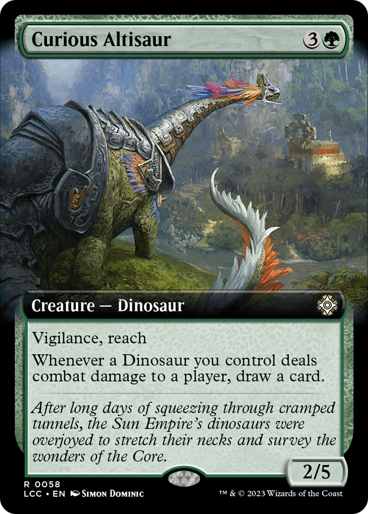 Curious Altisaur (Extended Art) [The Lost Caverns of Ixalan Commander] | The Time Vault CA