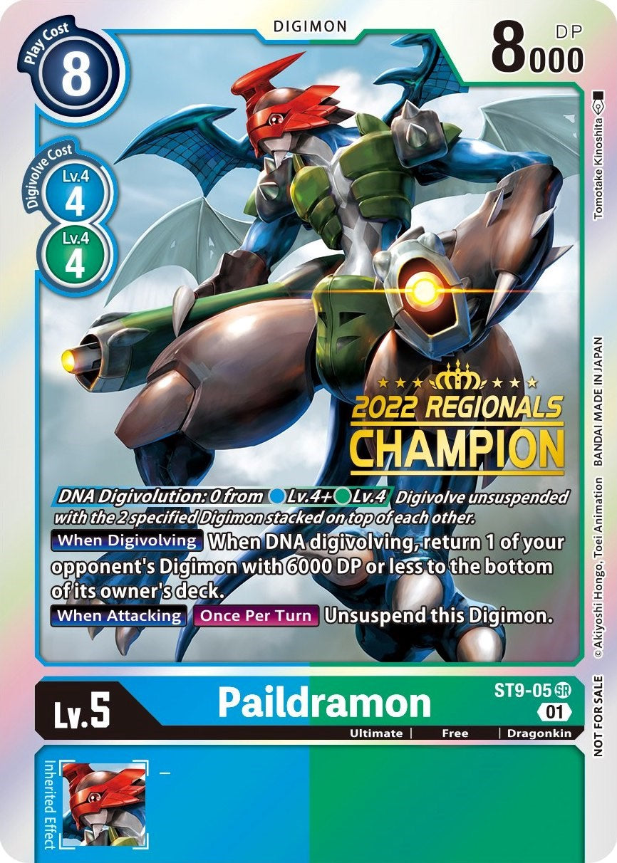 Paildramon [ST9-05] (2022 Championship Offline Regional) (Online Champion) [Starter Deck: Ultimate Ancient Dragon Promos] | The Time Vault CA