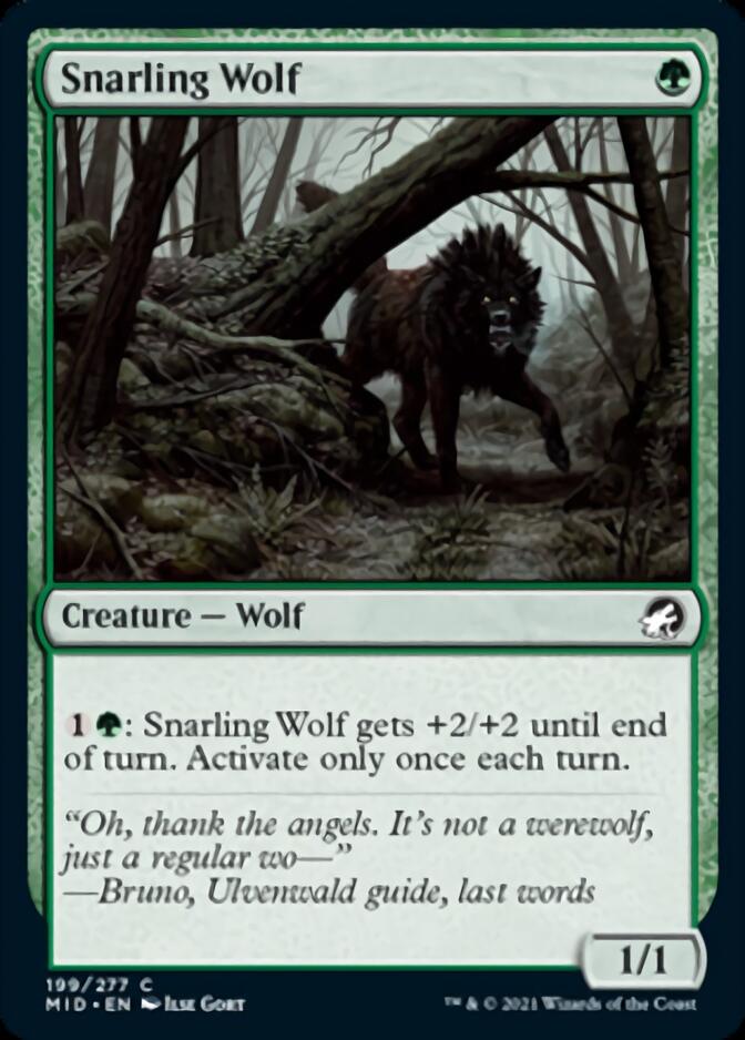 Snarling Wolf [Innistrad: Midnight Hunt] | The Time Vault CA