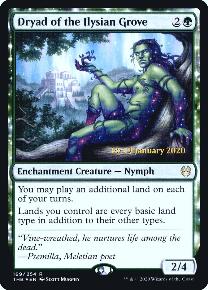 Dryad of the Ilysian Grove [Theros Beyond Death Prerelease Promos] | The Time Vault CA