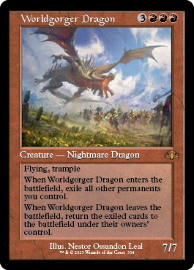 Worldgorger Dragon (Retro) [Dominaria Remastered] | The Time Vault CA