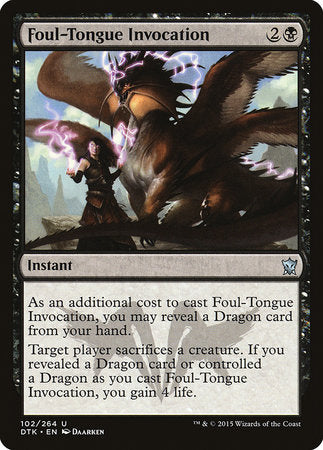 Foul-Tongue Invocation [Dragons of Tarkir] | The Time Vault CA