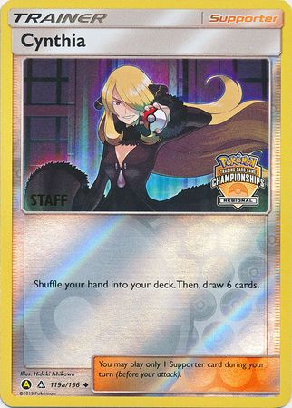 Cynthia (119a/156) (Regional Championship Promo Staff) [Sun & Moon: Ultra Prism] | The Time Vault CA