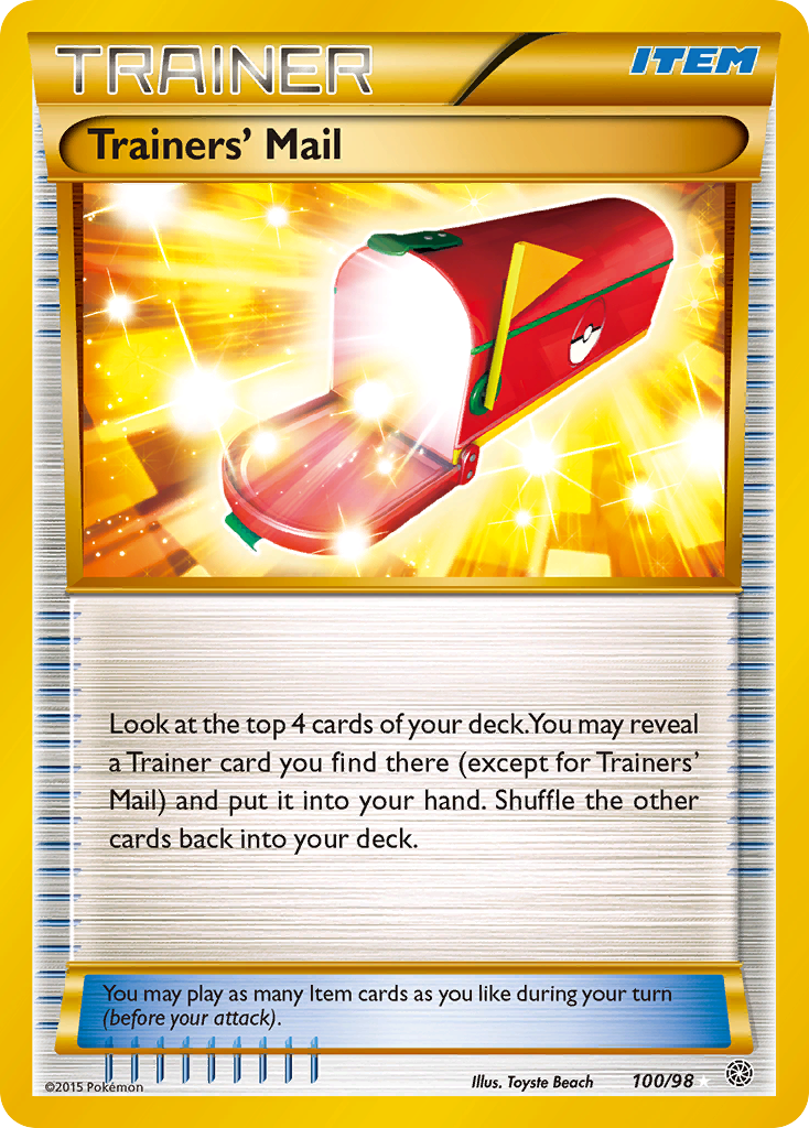 Trainers' Mail (100/98) [XY: Ancient Origins] | The Time Vault CA