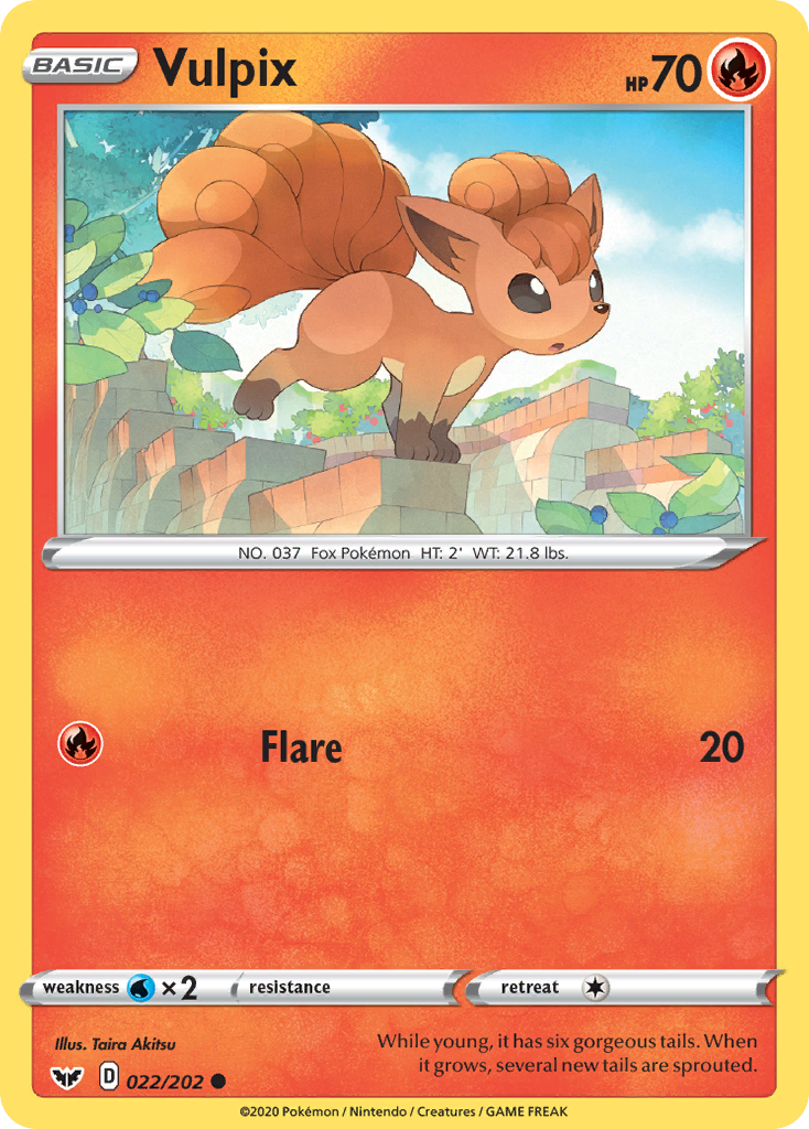 Vulpix (022/202) [Sword & Shield: Base Set] | The Time Vault CA