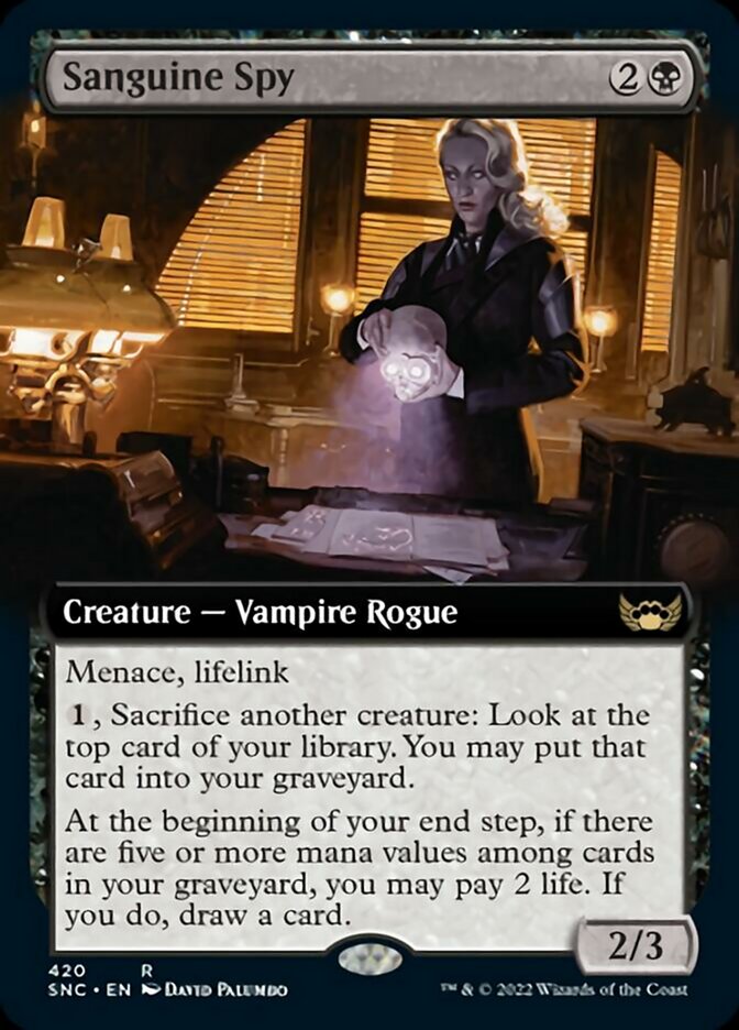 Sanguine Spy (Extended Art) [Streets of New Capenna] | The Time Vault CA