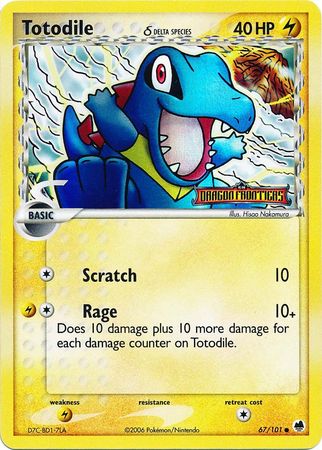 Totodile (67/101) (Delta Species) (Stamped) [EX: Dragon Frontiers] | The Time Vault CA