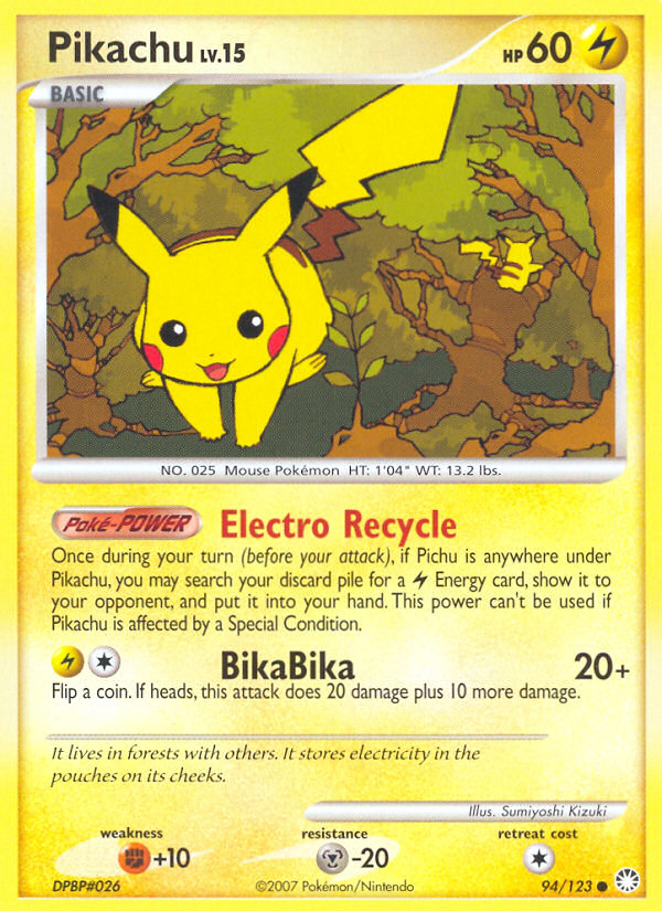 Pikachu (94/123) [Diamond & Pearl: Mysterious Treasures] | The Time Vault CA