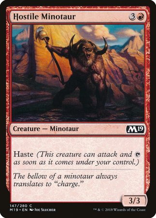 Hostile Minotaur [Core Set 2019] | The Time Vault CA