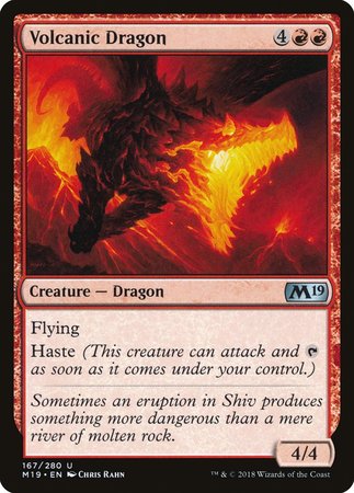 Volcanic Dragon [Core Set 2019] | The Time Vault CA