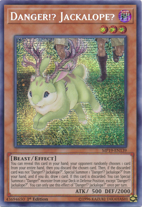 Danger!? Jackalope? [MP19-EN139] Prismatic Secret Rare | The Time Vault CA