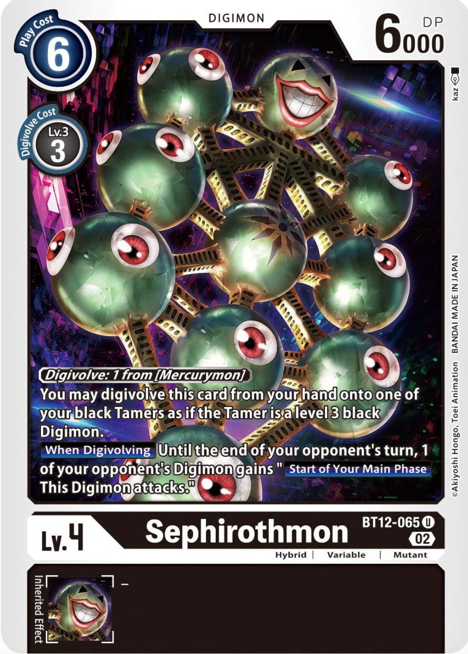 Sephirothmon [BT12-065] [Across Time] | The Time Vault CA