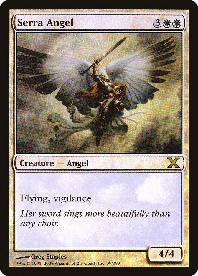 Serra Angel (Premium Foil) [Tenth Edition] | The Time Vault CA