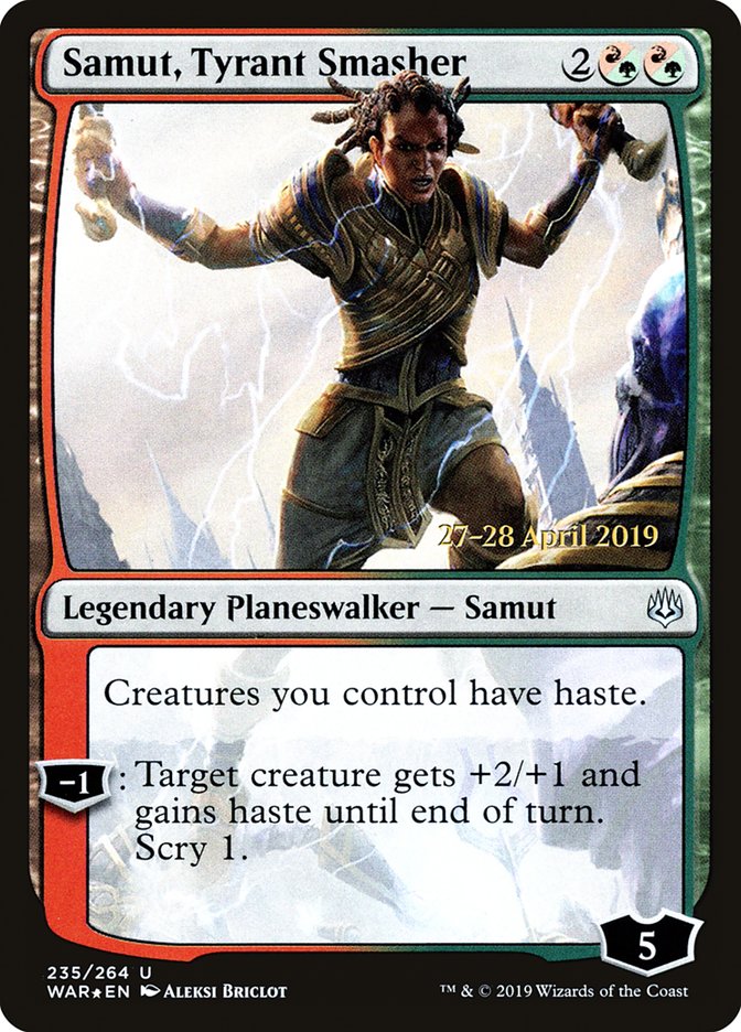 Samut, Tyrant Smasher  [War of the Spark Prerelease Promos] | The Time Vault CA