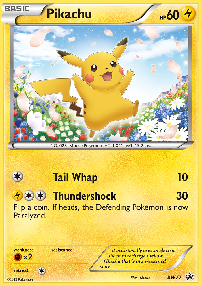 Pikachu (BW77) [Black & White: Black Star Promos] | The Time Vault CA