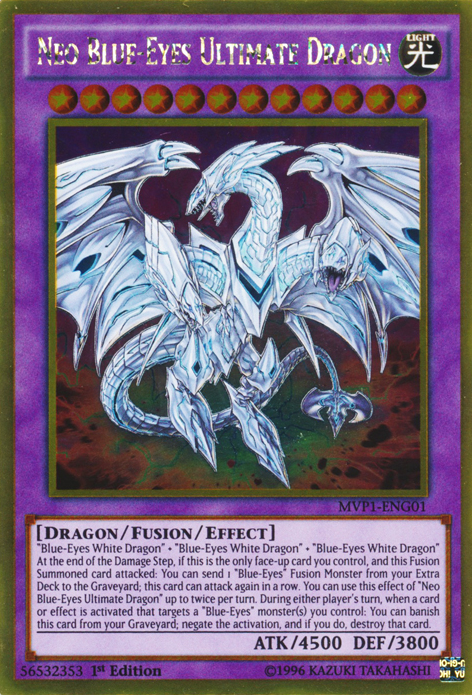 Neo Blue-Eyes Ultimate Dragon [MVP1-ENG01] Gold Rare | The Time Vault CA