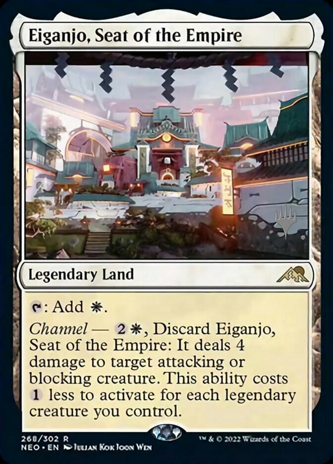 Eiganjo, Seat of the Empire (Promo Pack) [Kamigawa: Neon Dynasty Promos] | The Time Vault CA