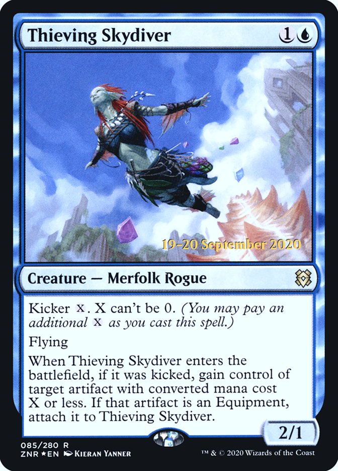 Thieving Skydiver  [Zendikar Rising Prerelease Promos] | The Time Vault CA