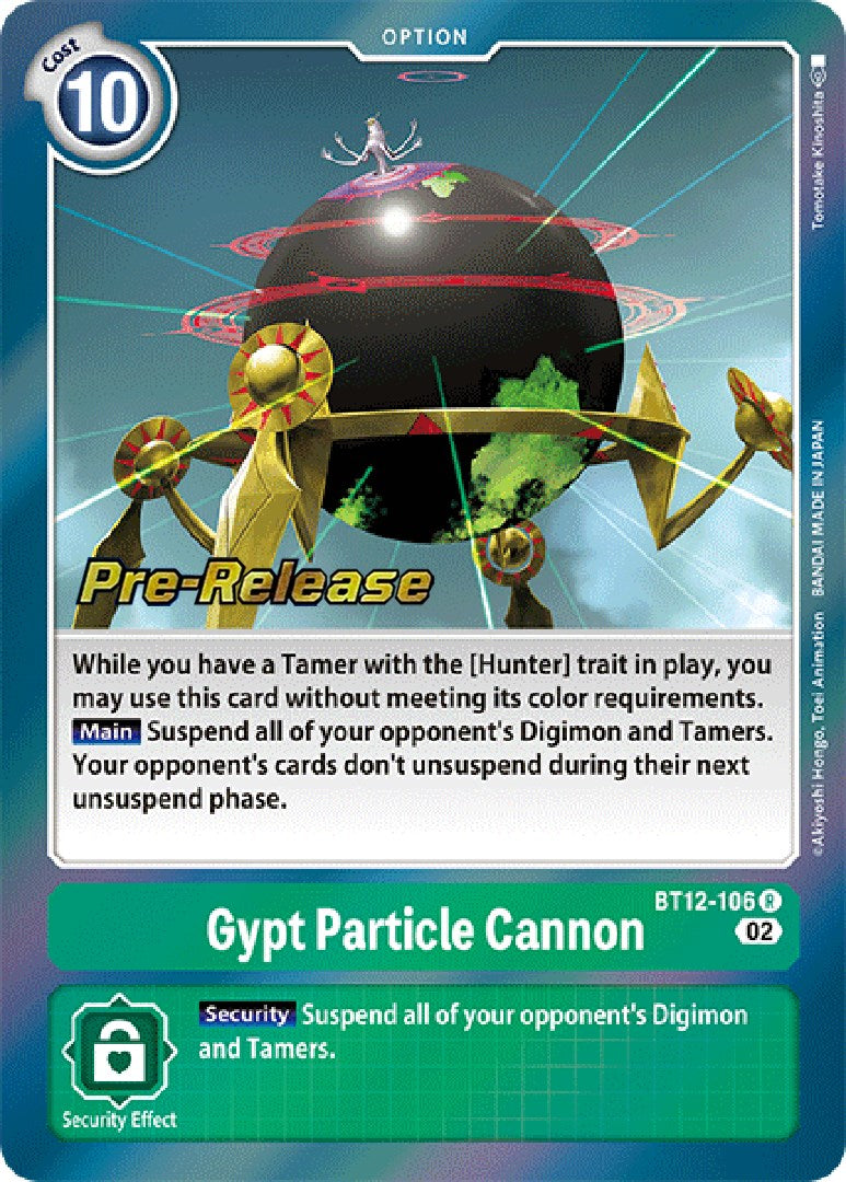 Gypt Particle Cannon [BT12-106] [Across Time Pre-Release Cards] | The Time Vault CA