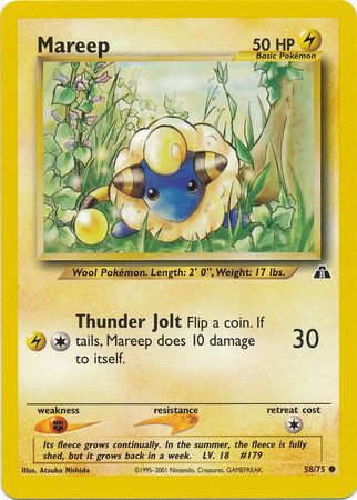 Mareep (58/75) [Neo Discovery Unlimited] | The Time Vault CA