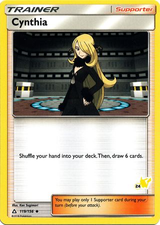 Cynthia (119/156) (Pikachu Stamp #24) [Battle Academy 2020] | The Time Vault CA