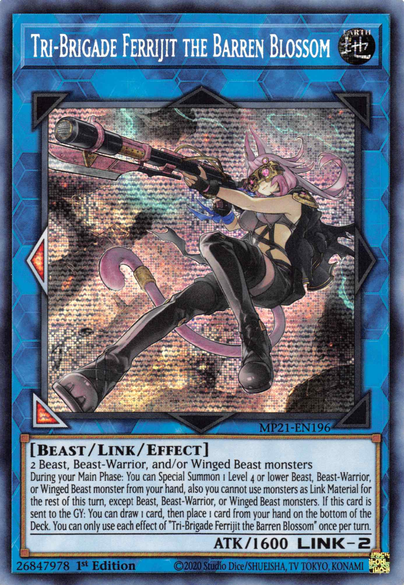 Tri-Brigade Ferrijit the Barren Blossom [MP21-EN196] Prismatic Secret Rare | The Time Vault CA