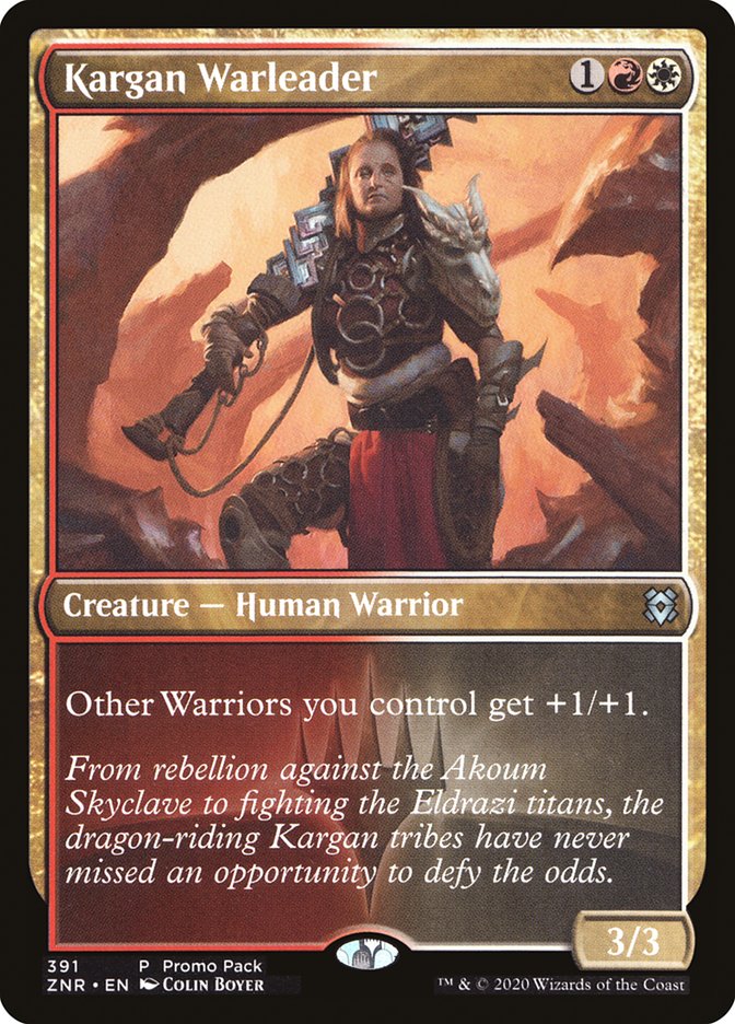 Kargan Warleader (Promo Pack) [Zendikar Rising Promos] | The Time Vault CA