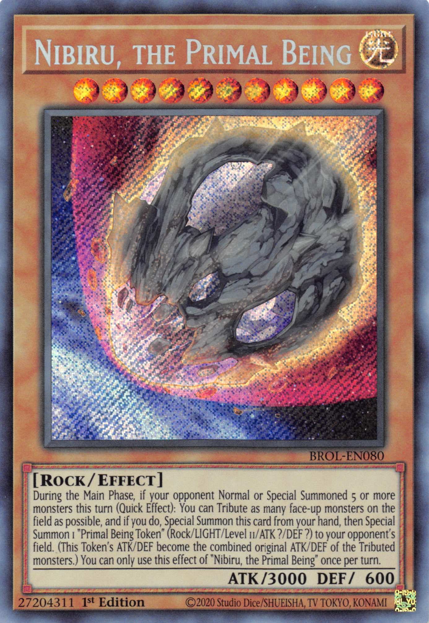 Nibiru, the Primal Being [BROL-EN080] Secret Rare | The Time Vault CA