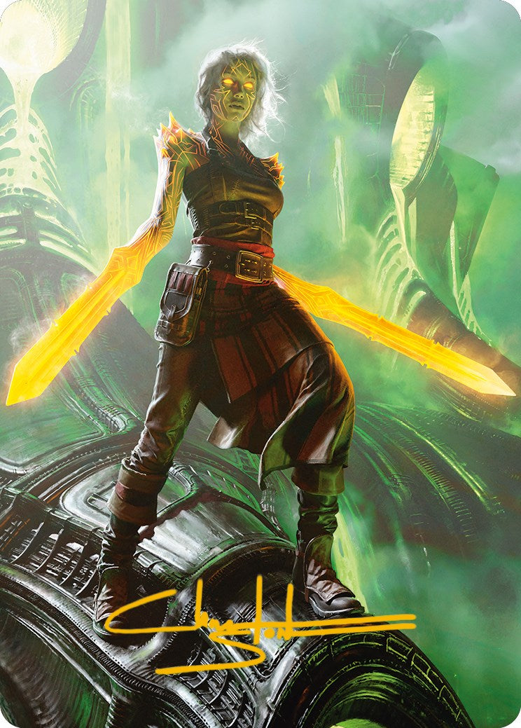 Nahiri, the Unforgiving Art Card (Gold-Stamped Signature) [Phyrexia: All Will Be One Art Series] | The Time Vault CA