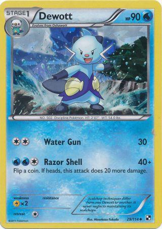 Dewott (29/114) (Cracked Ice Holo) [Black & White: Base Set] | The Time Vault CA