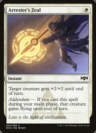 Arrester's Zeal [Ravnica Allegiance] | The Time Vault CA