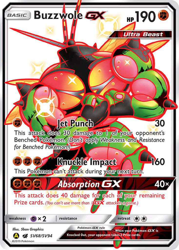 Buzzwole GX (SV68/SV94) [Sun & Moon: Hidden Fates - Shiny Vault] | The Time Vault CA